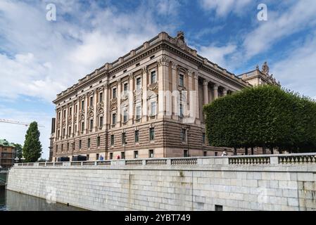 Stockholm, Schweden, 8. August 2019: Sveriges Riksdag, das Parlament in Stockholm, Gamla Stan, Europa Stockfoto