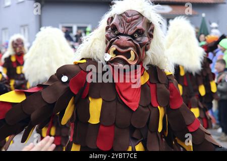 Große schwäbisch-alemannische Karnevalsparade Stockfoto