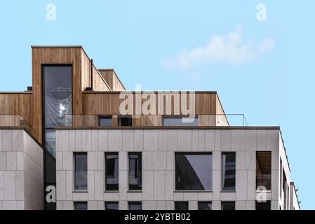 Oslo, Norwegen, 11. August 2019: Moderne, luxuriöse Wohngebäude im Barcode Project Area im Zentrum von Oslo, Europa Stockfoto