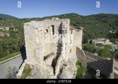 Fotografische Dokumentation der kleinen Festung von Suvereto in der Toskana Italien Stockfoto