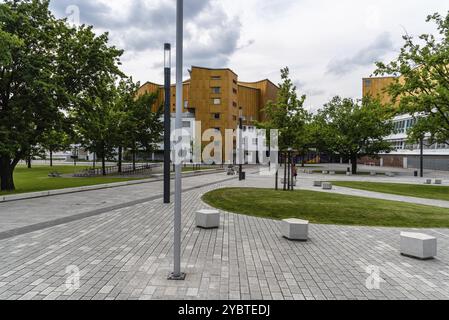 Berlin, 28. Juli 2019: Berliner Philharmonie nach dem Entwurf des Architekten Hans Scharoun, Europa Stockfoto