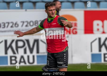 Chemnitz, Deutschland 19. Oktober 2024: Regionalliga Nordost - 2024/2025 - Chemnitzer FC vs. VFC Plauen im Bild: Lucas will (Plauen) Stockfoto