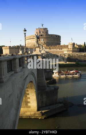 Blick auf das Schloss Sant'Angelo bei Tag in Rom Italien Europa Stockfoto