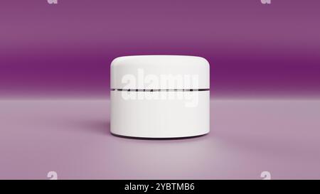 Das 3D-Rendering des Schattens im Kosmetikglas ist nachempfunden Stockfoto