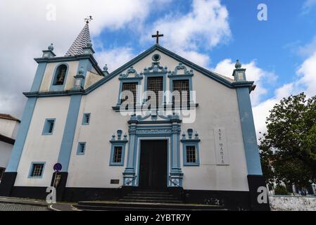 Angra do Heroismo, Portugal, 1. Juli 2022: Heiligtum unserer Lieben Frau von Empfängnis in der Altstadt. Terceira Island, Azoren, Europa Stockfoto