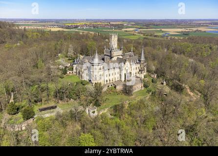 Blick auf eine gotische Burg Marienburg in Niedersachsen, Deutschland, Europa Stockfoto