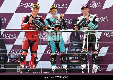 Rennen von Qatar Airways Grand Prix der MotoGP von Australien auf dem Phillip Island Circuit. Australien 20. Oktober 2024 im Bild: Moto3™ David Alonso, Daniel Holgado und Adrian Fernandez Carreras del Gran Premio Qatar Airways de MotoGP de Australia en el circuito de Phillip Island. 20 de Octubre de 2024 POOL/MotoGP.com/Cordon Pressebilder sind nur für redaktionelle Zwecke bestimmt. Obligatorischer Vermerk: © MotoGP.com Credit: CORDON PRESS/Alamy Live News Stockfoto