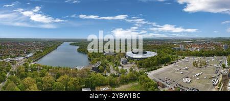 Der Masch See ist ein künstlicher See südlich der Innenstadt von Hannover, der Hauptstadt Niedersachsens, Deutschland, Europa Stockfoto