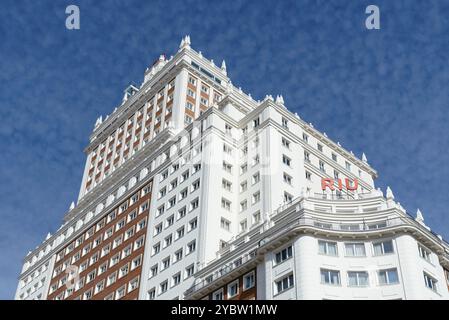 Madrid, Spanien, 5. Februar 2022: Riu Plaza Espana Hotel, Europa Stockfoto