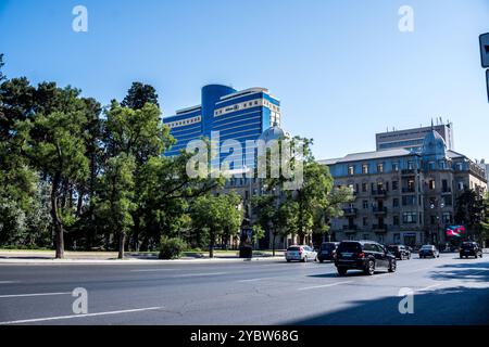 Blick auf Hilton. Baku, Aserbaidschan. 2024. Stockfoto