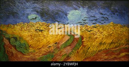Weizenfeld mit Krähen 1890 Vincent van Gogh Stockfoto