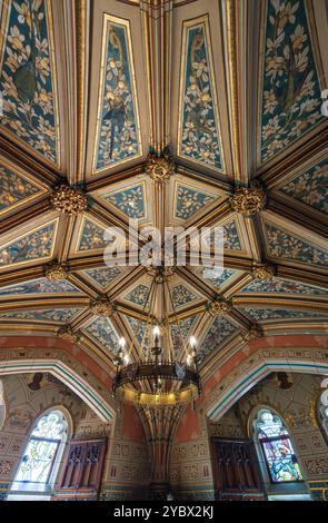 Lord Butes Arbeitszimmer, Cardiff Castle, Wales, Großbritannien Stockfoto