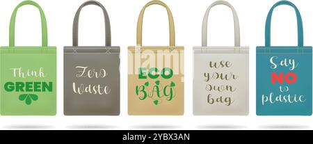 Ökologisches Einkaufs-Set Stock Vektor