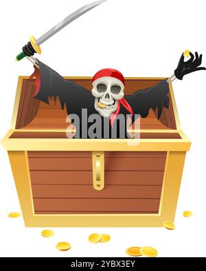 Schätze toter Piraten Stock Vektor