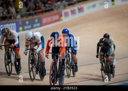 Ballerup, Dänemark. Oktober 2024. BALLERUP, DÄNEMARK - 20. OKTOBER: Marit Raaijmakers aus den Niederlanden während des 5. Tages der Tissot UCI Track World Championships 2024 in der Ballerup Super Arena am 20. Oktober 2024 in Ballerup, Dänemark. (Foto: Arne Mill/BSR Agency) Credit: BSR Agency/Alamy Live News Stockfoto