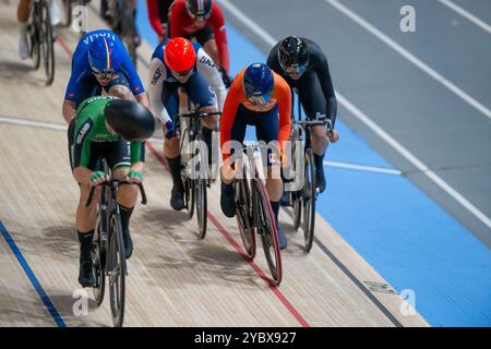 Ballerup, Dänemark. Oktober 2024. BALLERUP, DÄNEMARK - 20. OKTOBER: Marit Raaijmakers aus den Niederlanden während des 5. Tages der Tissot UCI Track World Championships 2024 in der Ballerup Super Arena am 20. Oktober 2024 in Ballerup, Dänemark. (Foto: Arne Mill/BSR Agency) Credit: BSR Agency/Alamy Live News Stockfoto