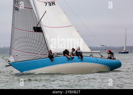 Yachten der IRC Class 6 in der Cowes Week 2022 Stockfoto