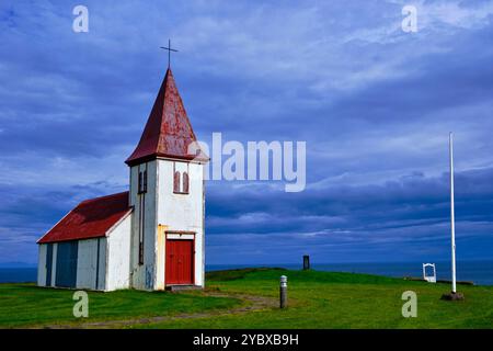 Island, Region Vesturland, Halbinsel Snaefellsnes, Kirche Hellnar Stockfoto