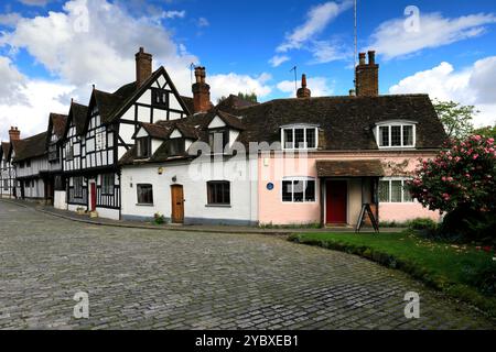Gebäude aus dem 15. Und 16. Jahrhundert entlang der Mill Street, Warwick Town, Warwickshire, England, Großbritannien Stockfoto