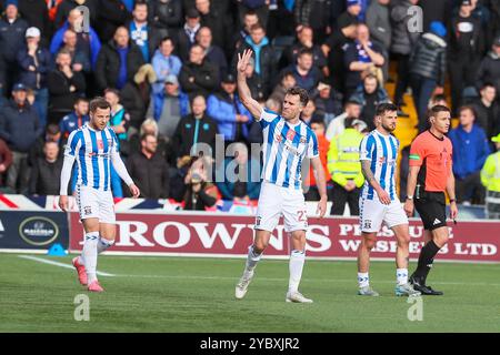 Kilmarnock, Großbritannien. Oktober 2024. Kilmarnock fc spielte gegen den Rangers FC in der schottischen Premiership, 1. Phase, in ihrem Heimatland Rugby Park, Kilmarnock, Ayrshire, Schottland, UK. Das Finale war Kilmarnock 1:0-Rangers und das Siegtor wurde von MARLEY WATKINS, Kilmarnock 23, in 87 Minuten erzielt. Quelle: Findlay/Alamy Live News Stockfoto