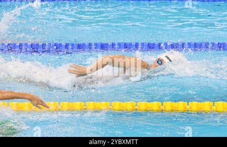 Shanghai, China. Oktober 2024. Siobhan Bernadette Haughey aus Hongkong tritt beim 100 m Freistil-Finale der Frauen bei der World Aquatics Swimming World Cup 2024 in Shanghai, China, am 20. Oktober 2024 an. Quelle: Fang Zhe/Xinhua/Alamy Live News Stockfoto