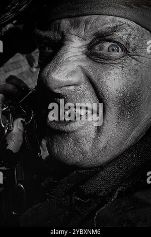 Abel Magwitch Charakter auf der Dicken Festival. Rochester. Kent. England. Stockfoto