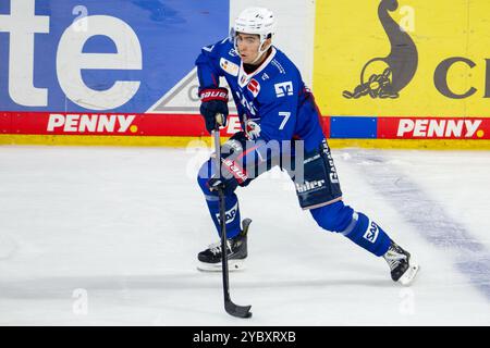 20.10.2024, DEL, Deutsche Eishockey Liga Saison 2024/25, 11. Spieltag: Adler Mannheim gegen Düsseldorfer EG. Bild: John Gilmour (7 , Mannheim) Stockfoto