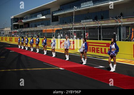 Austin, Etats Unis. Oktober 2024. Dallas Cowboys Cheerleader beim Formel 1 Pirelli United States Grand Prix 2024, 19. Runde der Formel 1 Weltmeisterschaft 2024 vom 18. Bis 20. Oktober 2024 auf dem Circuit of the Americas, in Austin, Vereinigte Staaten von Amerika - Foto Xavi Bonilla/DPPI Credit: DPPI Media/Alamy Live News Stockfoto