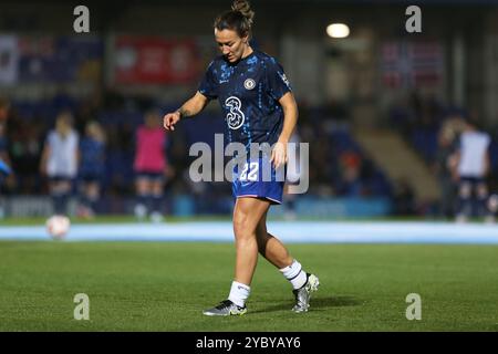 London, Großbritannien. Oktober 2024. London, 20. Oktober 2024: Lucy Bronze (22 Chelsea) während des Spiels der Barclays FA Womens Super League zwischen Chelsea und Tottenham Hotspur in Kingsmeadow, London, England. (Pedro Soares/SPP) Credit: SPP Sport Press Photo. /Alamy Live News Stockfoto