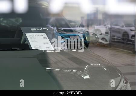DEUTSCHLAND, Sittensen, Autohaus für chinesische Elektroautos BYD / DEUTSCHLAND, Sittensen, Autohaus für chinesische Elektroautos BYD ATTO 3 Design, Made in China Stockfoto