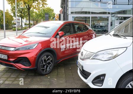 DEUTSCHLAND, Sittensen, Autohaus für chinesische Elektroautos BYD / DEUTSCHLAND, Sittensen, Autohaus für chinesische Elektroautos BYD, Made in China Stockfoto