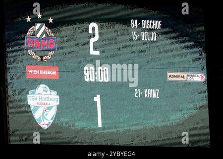 Wien, Österreich. Oktober 2024. WIEN, ÖSTERREICH - 20. OKTOBER: Beim Admiral-Bundesliga-Spiel zwischen SK Rapid und TSV Egger Glas Hartberg im Allianz Stadion am 20. Oktober 2024 in Wien, Österreich.241020 SEPA 29 029 - 20241020 PD13511 Credit: APA-PictureDesk/Alamy Live News Stockfoto