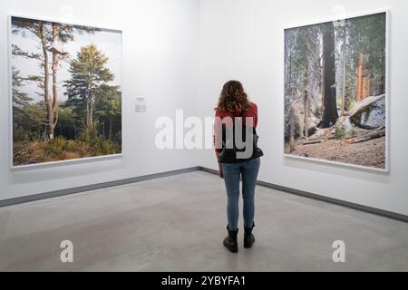 Besucher der Ausstellung in der Gallerie d'Italia in Turin über Mitch Epstein und Aldo Biasucci Stockfoto