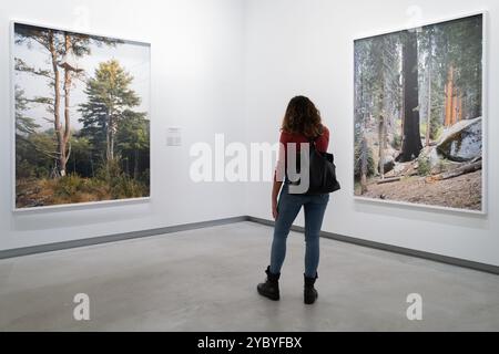 Besucher der Ausstellung in der Gallerie d'Italia in Turin über Mitch Epstein und Aldo Biasucci Stockfoto