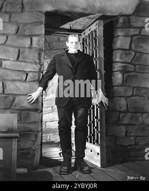 Ein Porträt von BORIS KARLOFF als das Monster in FRANKENSTEIN 1931 Regisseur JAMES WHALE Roman MARY SHELLEY Drehbuch GARRETT FORT und FRANCIS FARAGOH Cinematography ARTHUR EDESON Make-up JACK PIERCE Universal Pictures Stockfoto