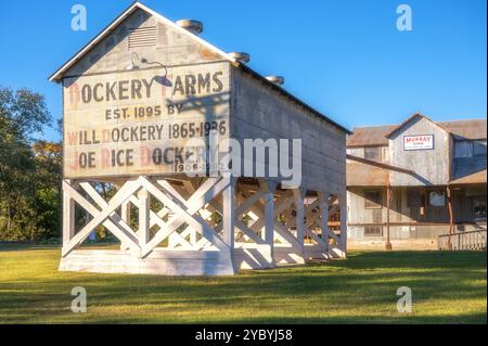 Dockery Farms Plantation, weithin als Geburtsort des Delta Blues angesehen, liegt zwischen Ruleville und Cleveland, Mississippi, USA. Stockfoto