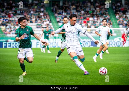 Ferrol, Spanien. Hypermotion League. Jornada 10. Rennclub Ferrol gegen Huesca. Ignasi Vilarrasa Credit: Ismael Miján/Alamy Live News Stockfoto