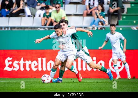 Ferrol, Spanien. Hypermotion League. Jornada 10. Rennclub Ferrol gegen Huesca. Miguel Loureiro: Ismael Miján/Alamy Live News Stockfoto