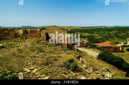 Das verlassene Bergwerk Monte Onixeddu in Gonnesa, Sulcis Iglesiente, Arbus, Provinz im Süden Sardiniens, Italien Stockfoto