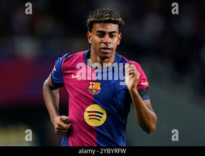 Barcelona, Spanien. Oktober 2024. Während des Spiels La Liga EA Sports zwischen dem FC Barcelona und Sevilla spielte der FC am 20. Oktober 2024 im Stadion Lluis Companys in Barcelona, Spanien. (Foto: Sergio Ruiz/Imago) Credit: PRESSINPHOTO SPORTS AGENCY/Alamy Live News Stockfoto