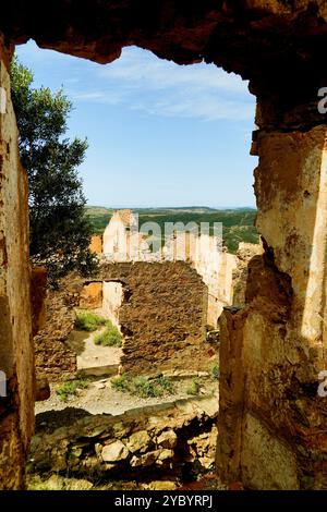 Das verlassene Bergwerk Monte Onixeddu in Gonnesa, Sulcis Iglesiente, Arbus, Provinz im Süden Sardiniens, Italien Stockfoto