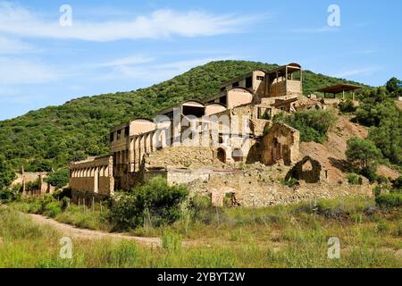 Das verlassene Bergwerk Seddas Modditzis in Gonnusa, Sulcis Iglesiense, Arbus, Provinz Südsardinien, Italien Stockfoto