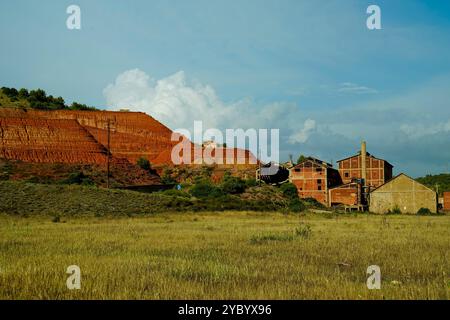 Das verlassene Bergwerk San Giovanni in Iglesias, Sulcis Iglesiente, Arbus, Provinz Süd-Sardinien, Italien Stockfoto