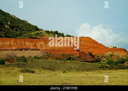 Das verlassene Bergwerk San Giovanni in Iglesias, Sulcis Iglesiente, Arbus, Provinz Süd-Sardinien, Italien Stockfoto