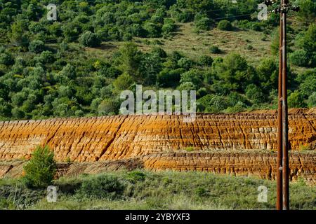 Das verlassene Bergwerk San Giovanni in Iglesias, Sulcis Iglesiente, Arbus, Provinz Süd-Sardinien, Italien Stockfoto