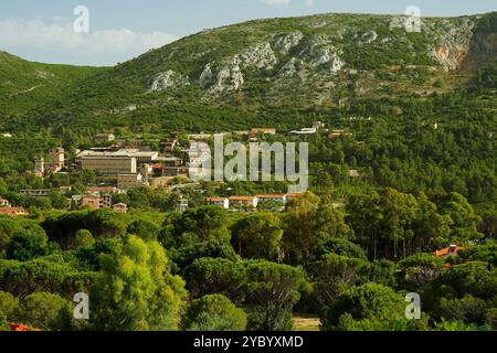 Das verlassene Bergwerk von Monteponi in Iglesias, Sulcis Iglesiente, Arbus, Provinz im Süden Sardiniens, Italien Stockfoto