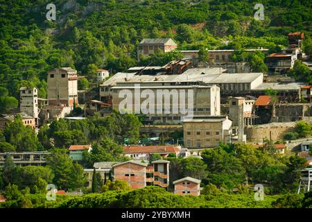 Das verlassene Bergwerk von Monteponi in Iglesias, Sulcis Iglesiente, Arbus, Provinz im Süden Sardiniens, Italien Stockfoto