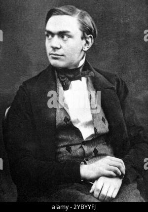 Alfred Nobel, Alfred Bernhard Nobel (1833–1896) schwedischer Chemiker, Erfinder und Ingenieur. Alfred Nobel in den 1850er Jahren Stockfoto