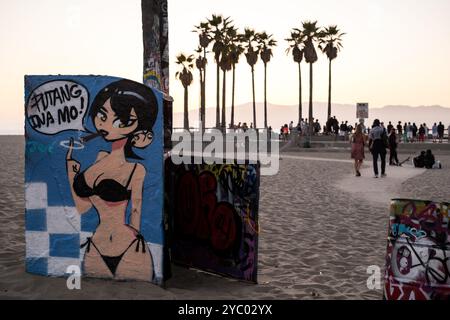 Los Angeles, USA. Juni 2024. Venice Beach California Graffiti. Stockfoto