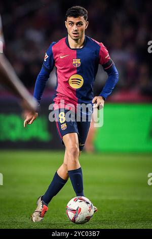 Barcelona, Barcelona, Spanien. Oktober 2024. Pedro GONZALEZ LOPEZ (Pedri) aus Barcelona während des LaLiga-Spiels zwischen dem FC Barcelona und Sevilla FC bei Estadi Olimpic Lluis Companys am 20. Oktober 2024 in Barcelona. (Kreditbild: © Matthieu Mirville/ZUMA Press Wire) NUR REDAKTIONELLE VERWENDUNG! Nicht für kommerzielle ZWECKE! Quelle: ZUMA Press, Inc./Alamy Live News Stockfoto